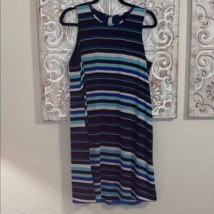 Tommy Hilfiger Striped Sleeveless Midi Dress